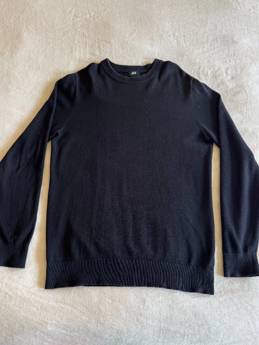 H&M Mens Pullover Crewneck Sweater M Black